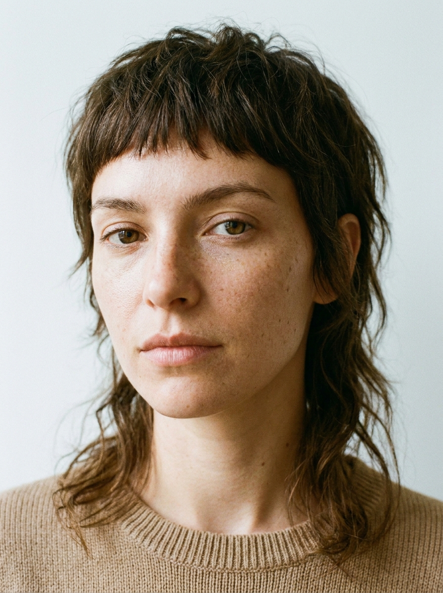 Mullet mit Micro Bangs als Vokuhila Frisuren Inspiration 2026